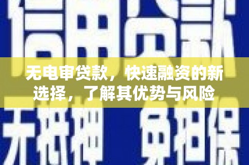 壶关无电审贷款，快速融资的新选择，了解其优势与风险