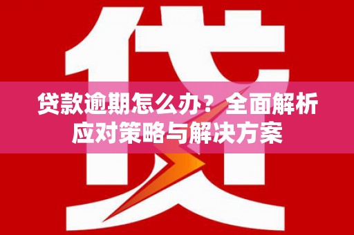 壶关贷款逾期怎么办？全面解析应对策略与解决方案