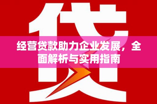 壶关经营贷款助力企业发展，全面解析与实用指南