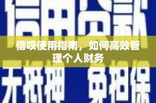 壶关借呗使用指南，如何高效管理个人财务