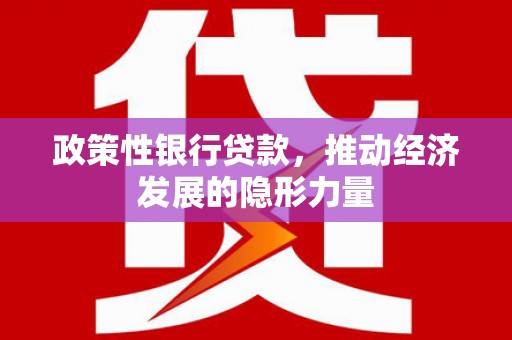 壶关政策性银行贷款，推动经济发展的隐形力量