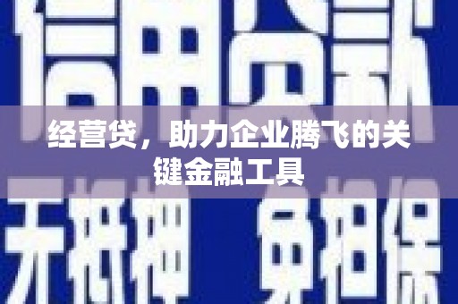 壶关经营贷，助力企业腾飞的关键金融工具