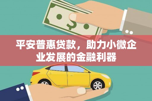 壶关平安普惠贷款，助力小微企业发展的金融利器