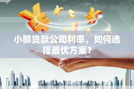 壶关小额贷款公司利率，如何选择最优方案？