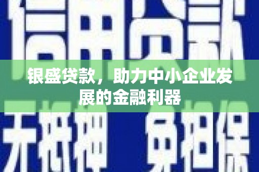 壶关银盛贷款，助力中小企业发展的金融利器