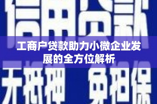壶关工商户贷款助力小微企业发展的全方位解析