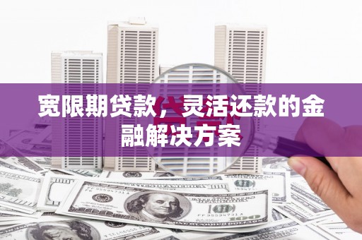 壶关宽限期贷款，灵活还款的金融解决方案