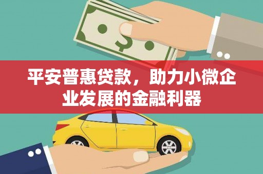 壶关平安普惠贷款，助力小微企业发展的金融利器
