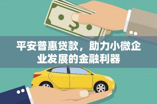 壶关平安普惠贷款，助力小微企业发展的金融利器