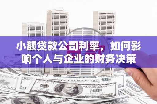 壶关小额贷款公司利率，如何影响个人与企业的财务决策