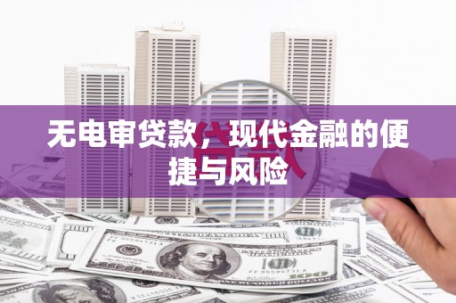 壶关无电审贷款，现代金融的便捷与风险