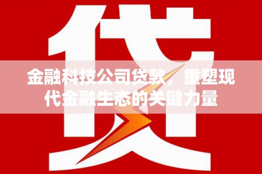 壶关金融科技公司贷款，重塑现代金融生态的关键力量