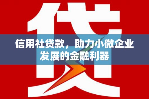 壶关信用社贷款，助力小微企业发展的金融利器
